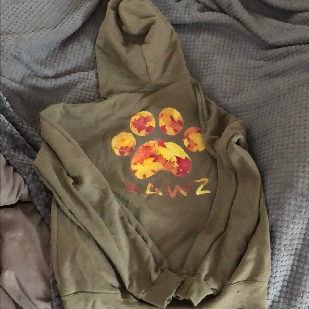 Paws saves dogs hoodie size medium